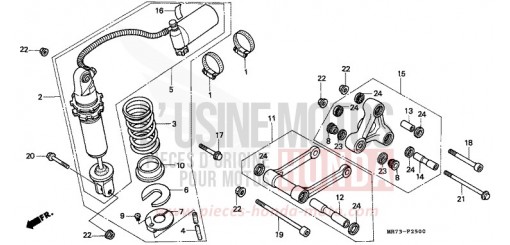 COUSSIN ARRIERE VFR750RJ de 1988